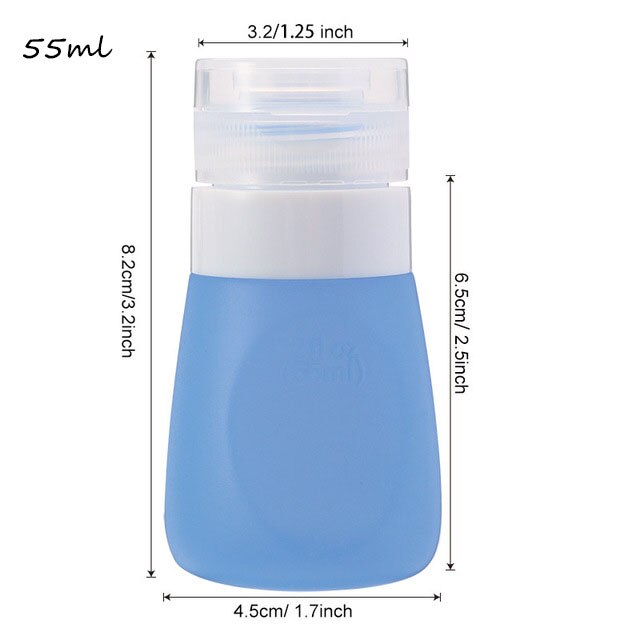 55ml Silicone Sauce Squeeze Bottle ,Salad Dressing Containers,Portable Soft Leak Proof Squeezable Bottle for Salad Sauce: 55ml Blue