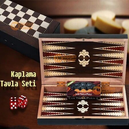 50x50 cm Large Size from Wooden Backgammon Set Set Pulu Checkers