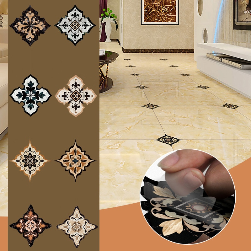 PVC étanche carrelage autocollant dosseret Applique 15 pièces décor à la maison salon multicolore lisse 8*8cm salle de bain cuisine Durable