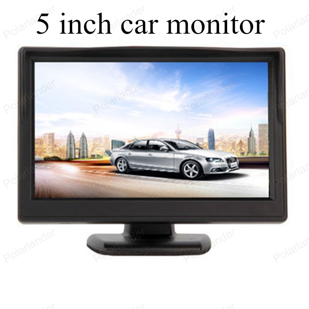 Hoge Resolutie 5 Inch Tft Kleuren Lcd Parkeer Sensor Assistance Monitoren Digitale Auto Monitor Voor Dvd Vcd Achteruitrijcamera camera