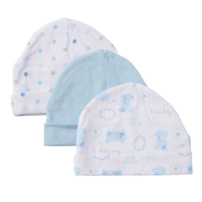 Baby boy kepsar karaktär unisex bomull 0-3 månader 4-6 månader monterade baby hattar & kepsar, spädbarn kepsar , 3 pack , 0-3 månader
