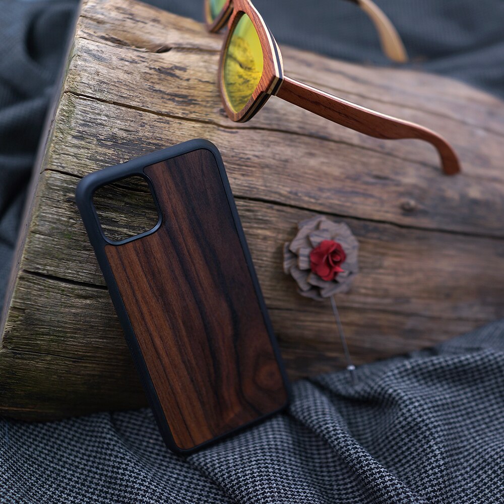 Funda de madera para Google Pixel 4 XL, protector trasero de TPU de palisandro para Google Pixel 4XL Pixel4