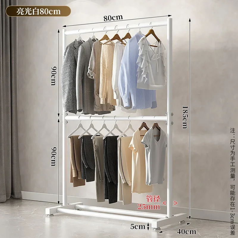 Rack de roupas para sala de estar, cabide de chão, organizador de armário moderno, prateleiras multifuncionais com gancho, casa: Verde & Laranja