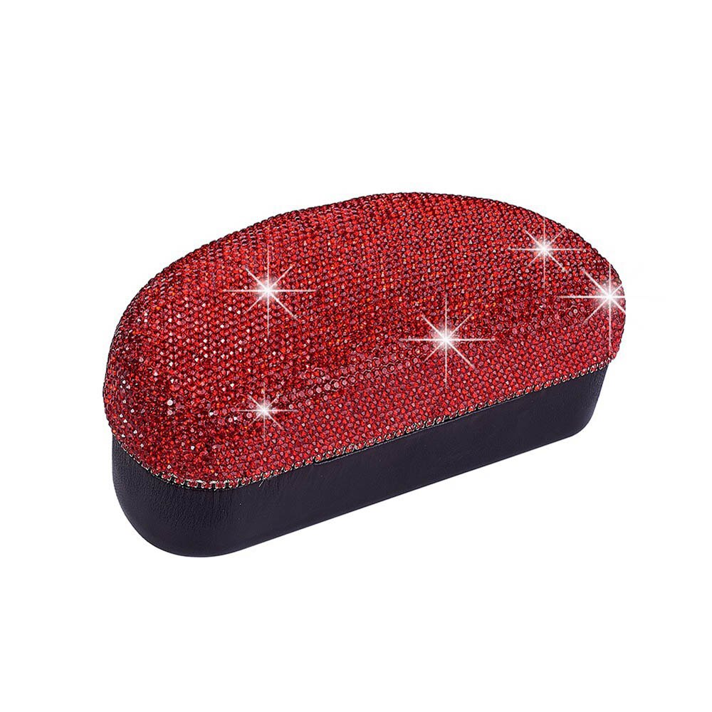 Bling bling strass portátil óculos de sol caso caixa olhos caixa titular mais cores para a escolha: Vermelho