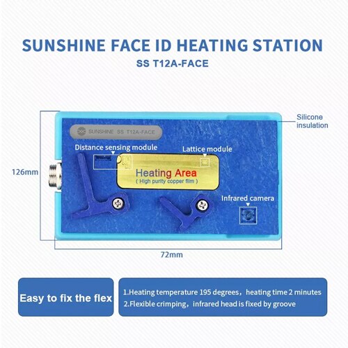 SS-T12A Heizung Bahnhof Mit T12A-Gesicht Ich würde Heizung Mutter Für iPhone X XS MAX Gesicht Ich würde kabel abstand Sensor Entlözehn Reparatur: Single T12A-Gesicht