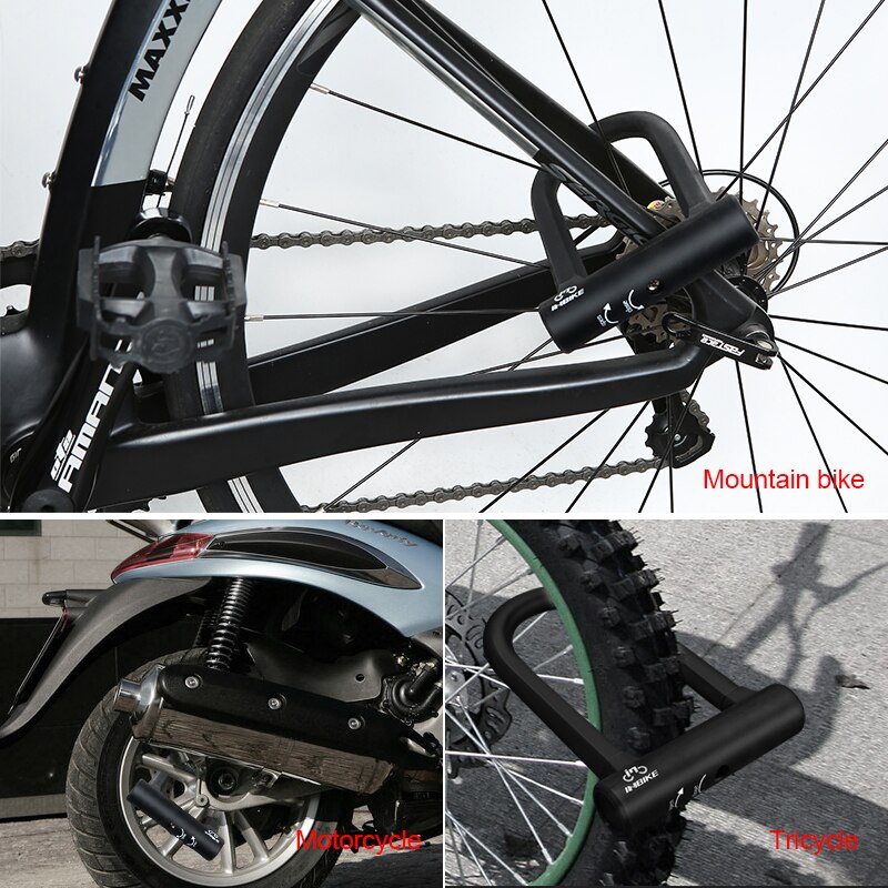 INBIKE – serrure en U antivol pour vélo de route et vtt, accessoires de cyclisme, câble de sécurité en acier robuste, jeu de serrures en U