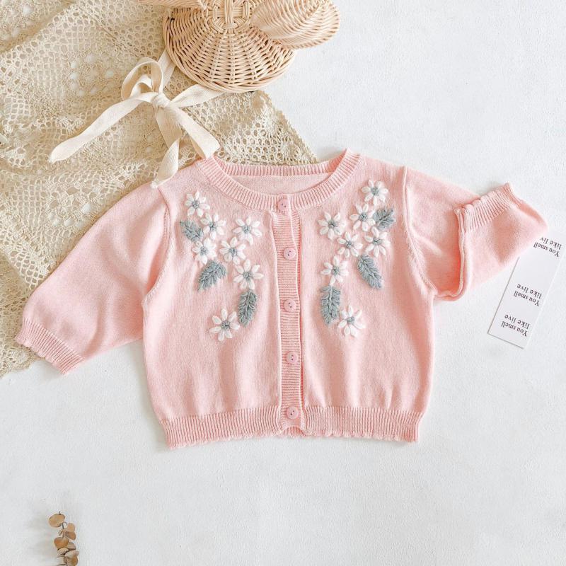 Baby Girls Sweater Autumn Toddler Girls Cardigan Coat Jacket Cotton Baby Knitted Cardigan Girl Coat Infant Baby Sweater