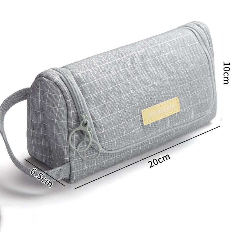Creatieve canvas grote capaciteit en meerdere kleuren etui, school pennenzak levert potloodzak potloden etui briefpapier.-mooie dag roze