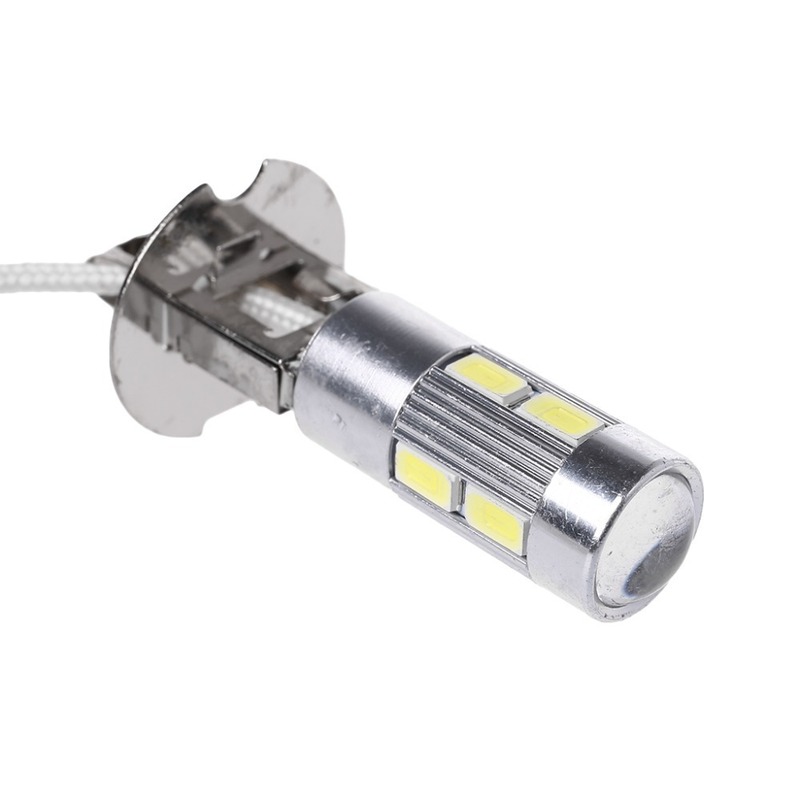 2 stk  h3 h1 led pære for tåkelys 5630 10 smd 12v h3 led autolampe kjørelys
