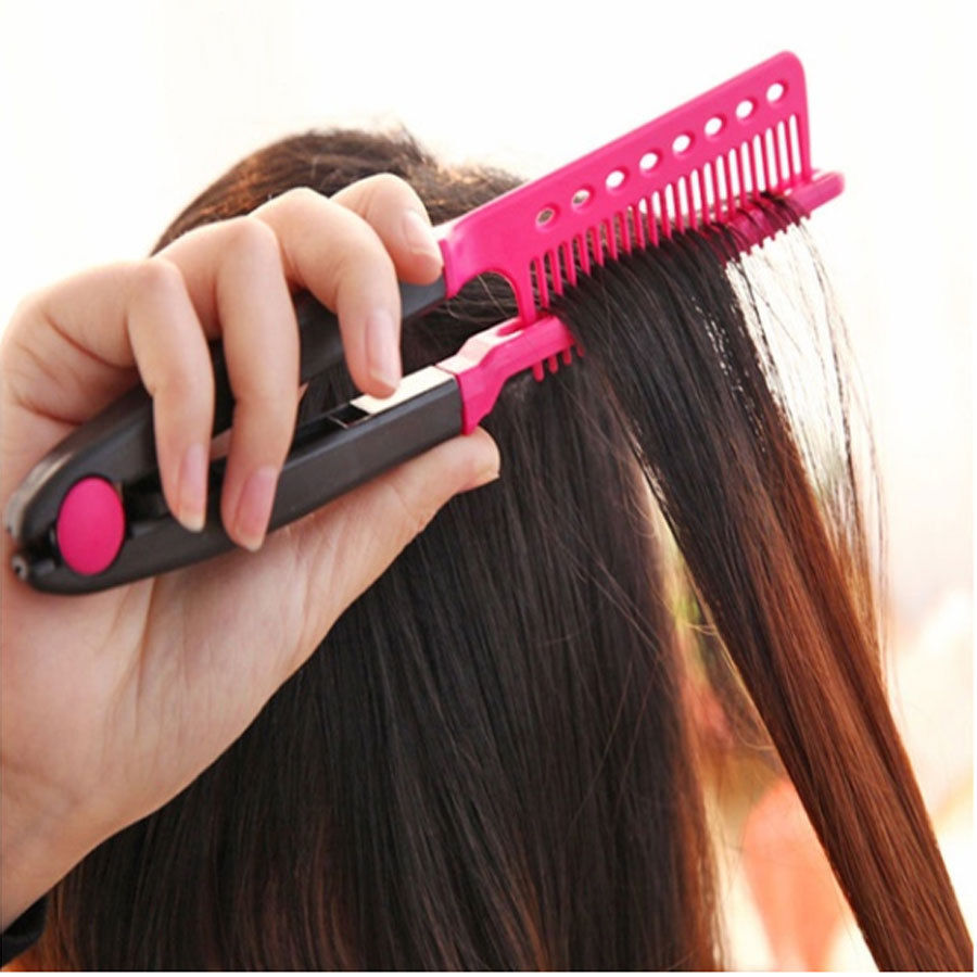 Straight Hair Comb Brush Tool For Dry Iron Hair Curl to Straight Hair Shaper