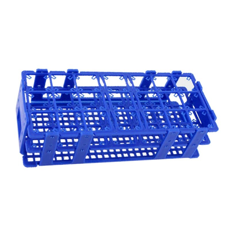 Blauwe Plastic 21 Gaten Box Rack Houder Voor 50 Ml Centrifuge Buizen