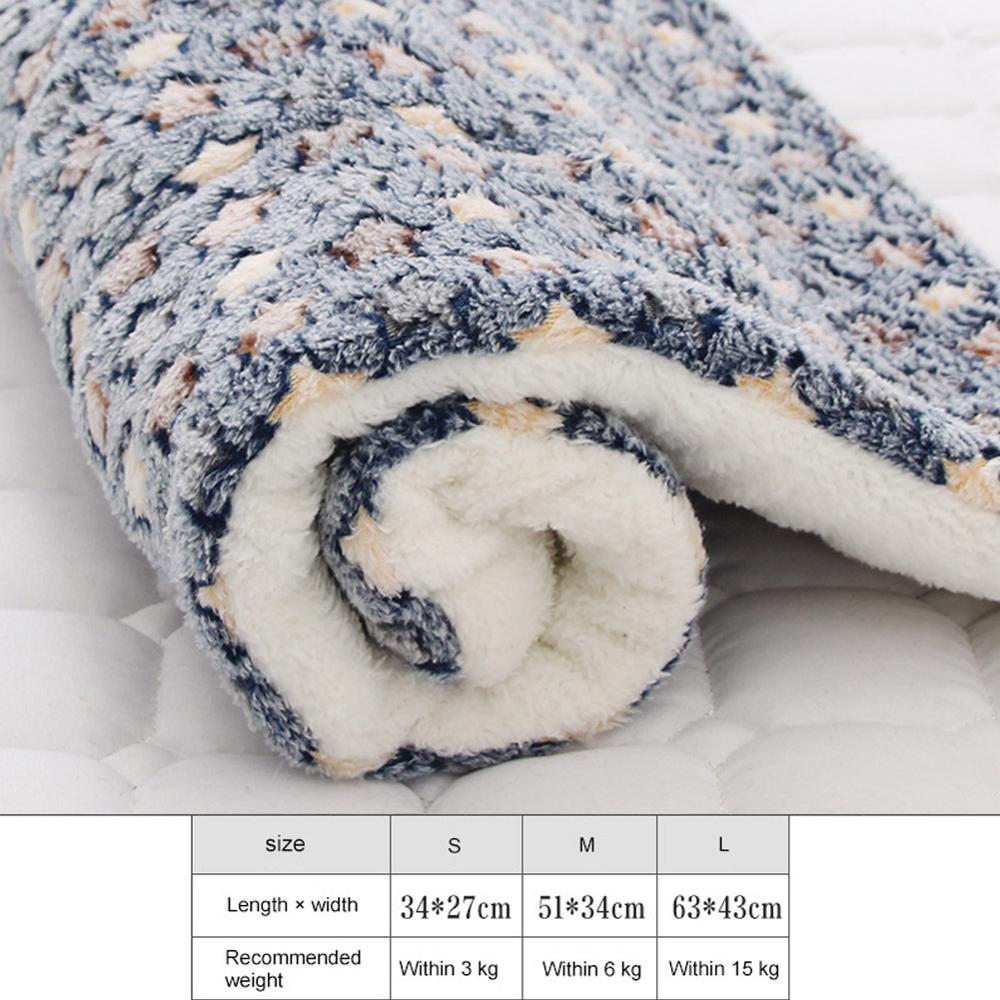 Vinter husdjur filt matta liten stor tass tryck katt hund valp fleece mjuk filt säng kudde bäddsoffa husdjur sovande filt: 01 / 61 x 41cm