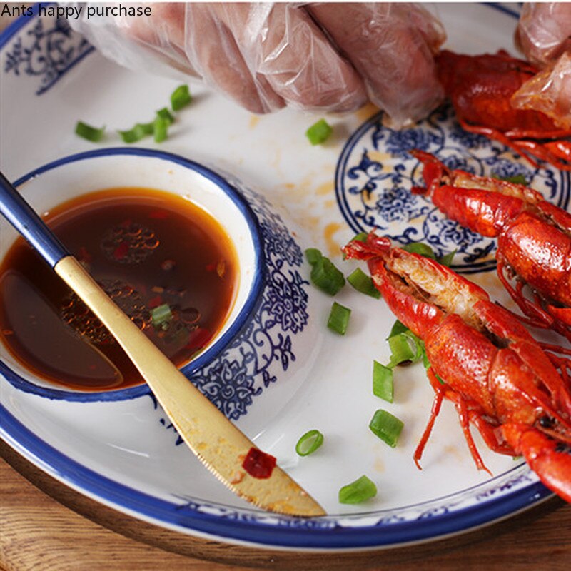 Husholdnings keramisk rund plade restaurant hotel med gitter sushi sauce skål bolleplade med eddike skål dekorativt bordservice