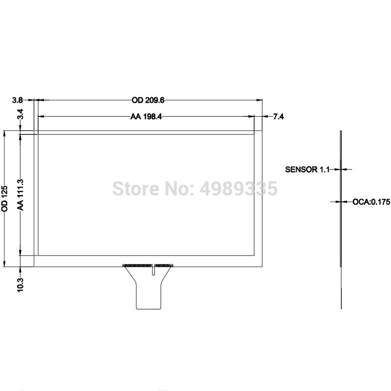 9 zoll kapazitiven touchscreen IIC6P Android System usb-schnittstelle geeignet für Sieg7 8 10 unterstützung Himbeere Kuchen 10 berühren