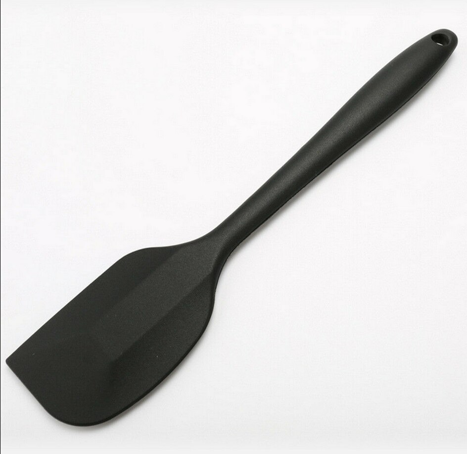 Silicone Spatula Non-scratch Heat Resistant Rubber Spatula Kitchen Baking Tools: Black