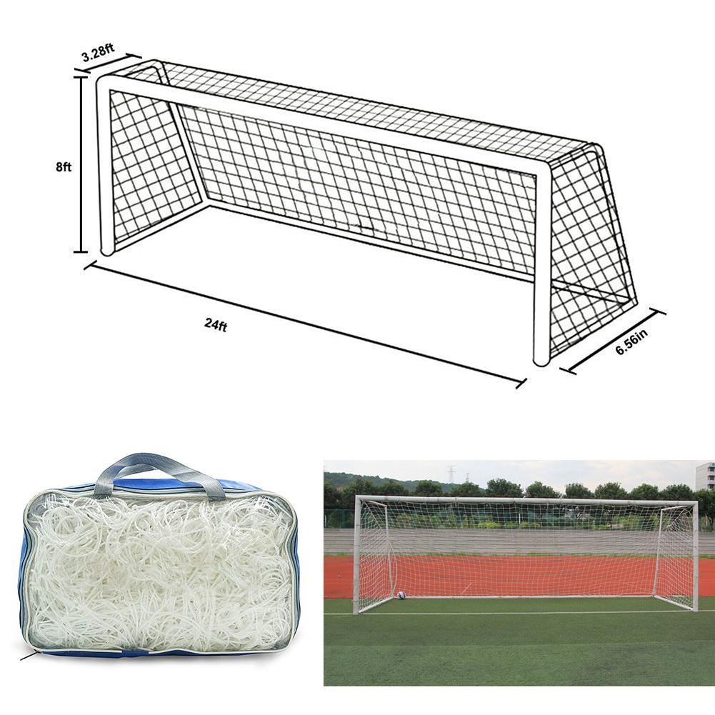 Standaard 11 Man Voetbal Netto Outdoor Training Match Spel Rebound Polyethyleen Voetbal Doel Netto Met Zak