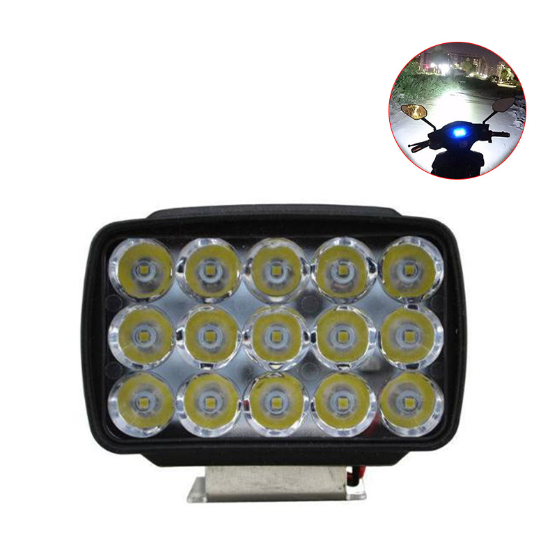 Motorfiets Koplamp Spot Light 15 Led 1000LM Motos Atv Utv Scooter Verlichting