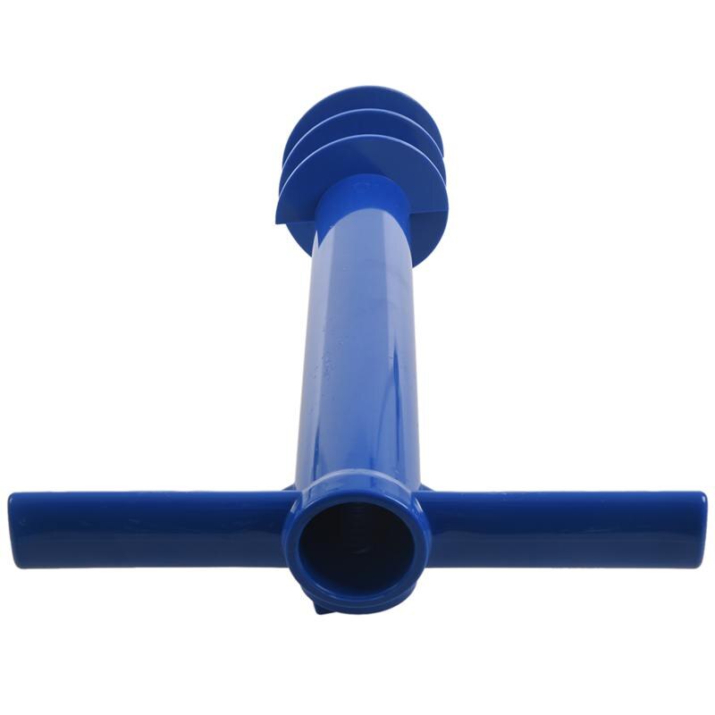Strandparasol zandanker standaard houder 3- niveaus schroef, één maat past iedereen veilig sterke wind (blauw)
