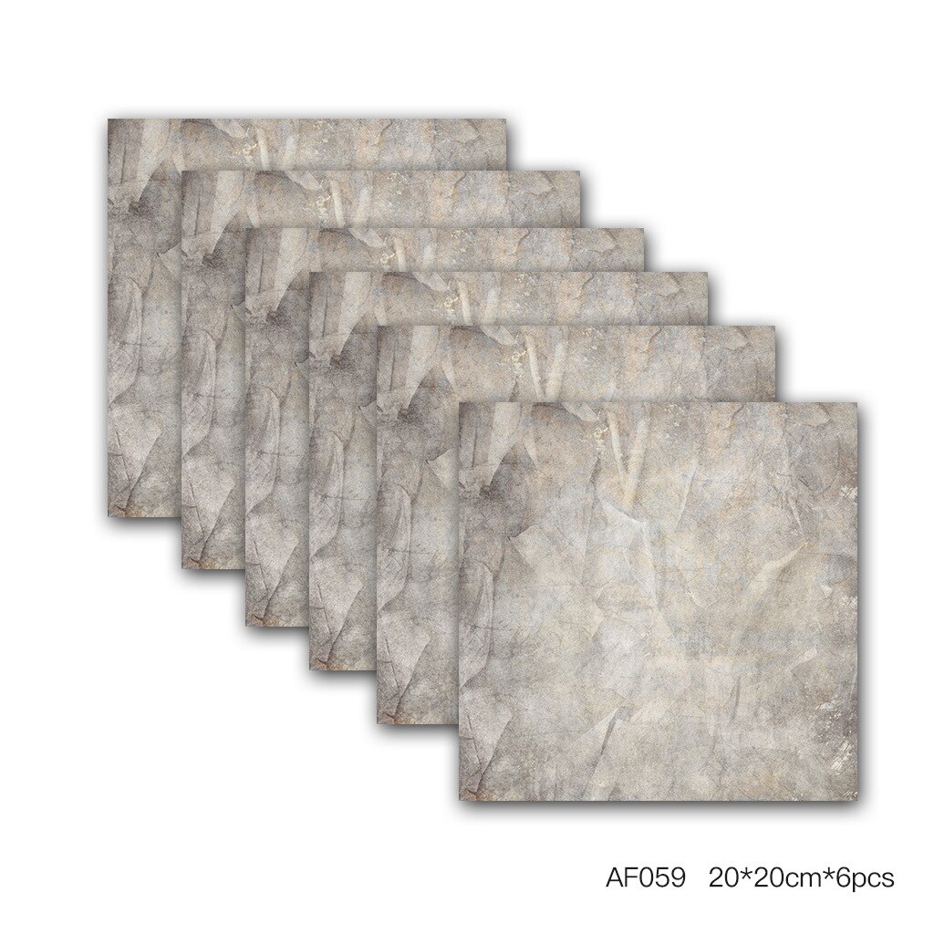 Waterproof 3D Marble Retro Pattern Bathroom Tile Sticker Floor Wall PVC Wall Decals Home Decorative DIY 3D Self Adhesive 20cm: Purple 