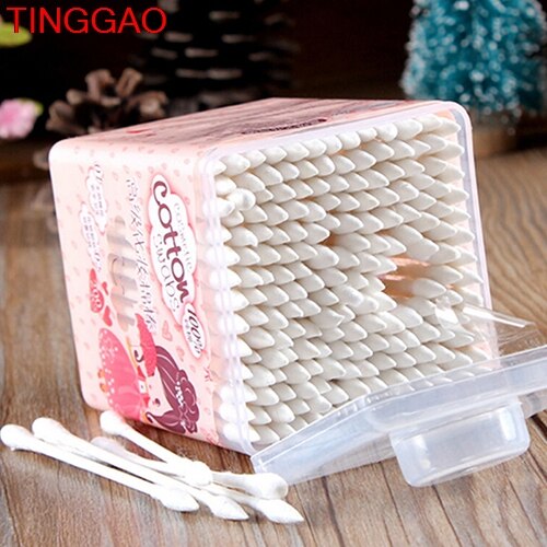 200Pcs Pointed Handy Cotton Swabs Women Health Make Up Q Tip Cotton Wabs Cosmetic Beauty Swabs Ear Clean