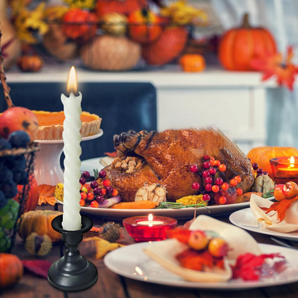 Bougeoir Base aspect rétro décoratif fer bougie présentoir Table à manger bougeoir ornement