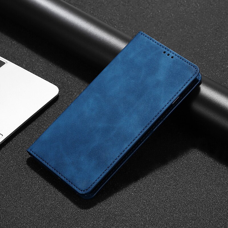 Flip Leather Case Voor Asus Zenfone 3 Max ZC520TL X008D Vintage Wallet Case Stand Cover Pu + Tpu Kaarthouder tassen Voor Asus 3 Max: Blauw