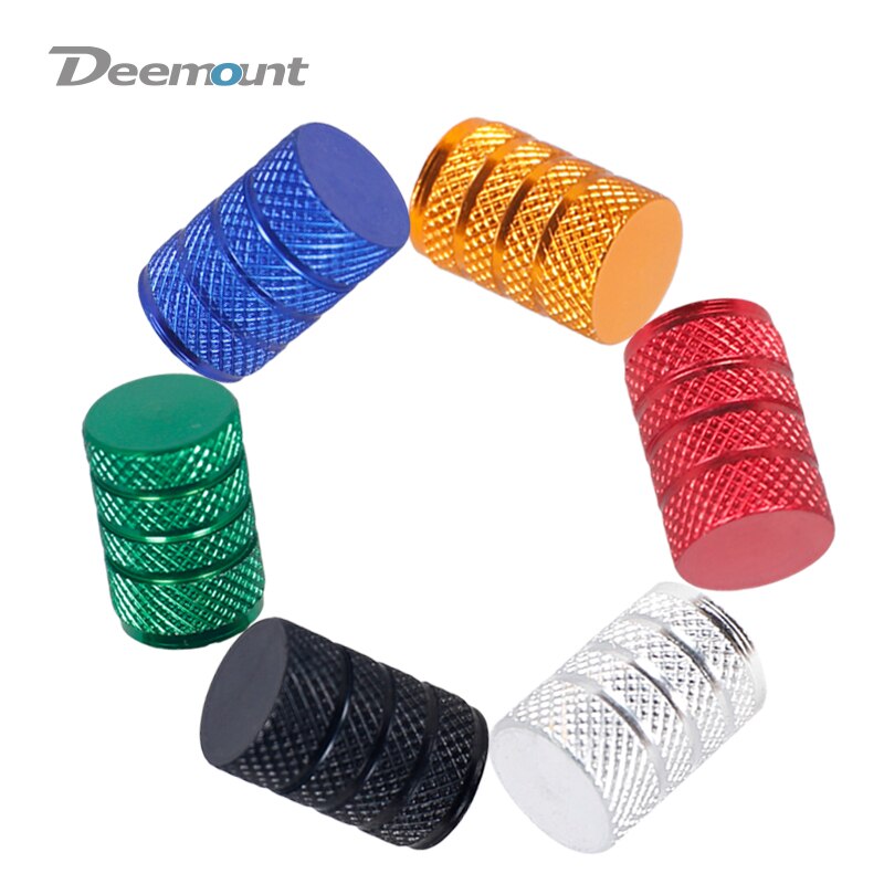 Bicicleta 4 pces schrader válvula tampão anodizado cnc cilindro-em forma de pneu bocal adaptador a/v tampa tampa ciclo válvula porca