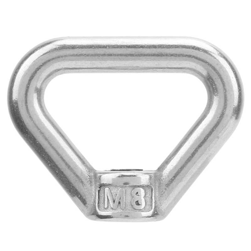 metric threaded inserts stainless steel wire insert Silver Screw Nut 304 Stainless Steel Triangle Ring Nut Eye Nut