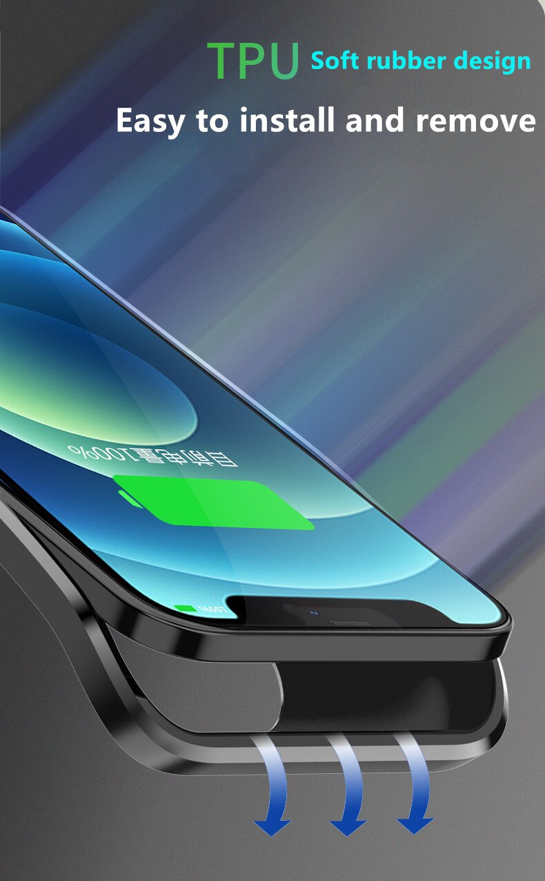I12 Silm Silikon stoßfest Batterie Ladegerät Fall Für iPhone 12 Pro Max Power Bank Fällen Für iPhone 12 Mini Lade abdeckung Capa