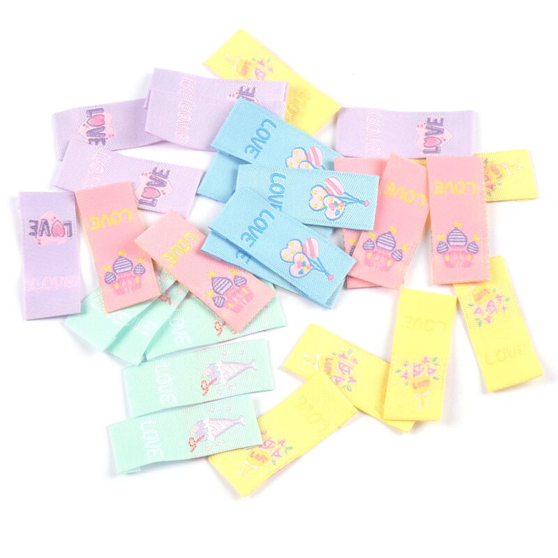 50 Stuks Gemengde Ballon Kasteel Borduren Labels Naaien Kleding Diy Doek Label Kleding Labels Kledingstuk Diy Handgemaakte Accessorie CP3501: 6 50pcs mix