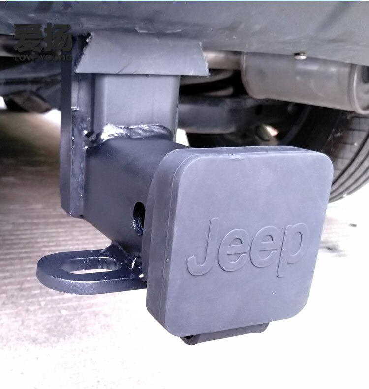 Black Rubber Trailer Hitch Receiver Cover /Universal Receiver Plug Tube Cap/Protective Cover: COLORLESS
