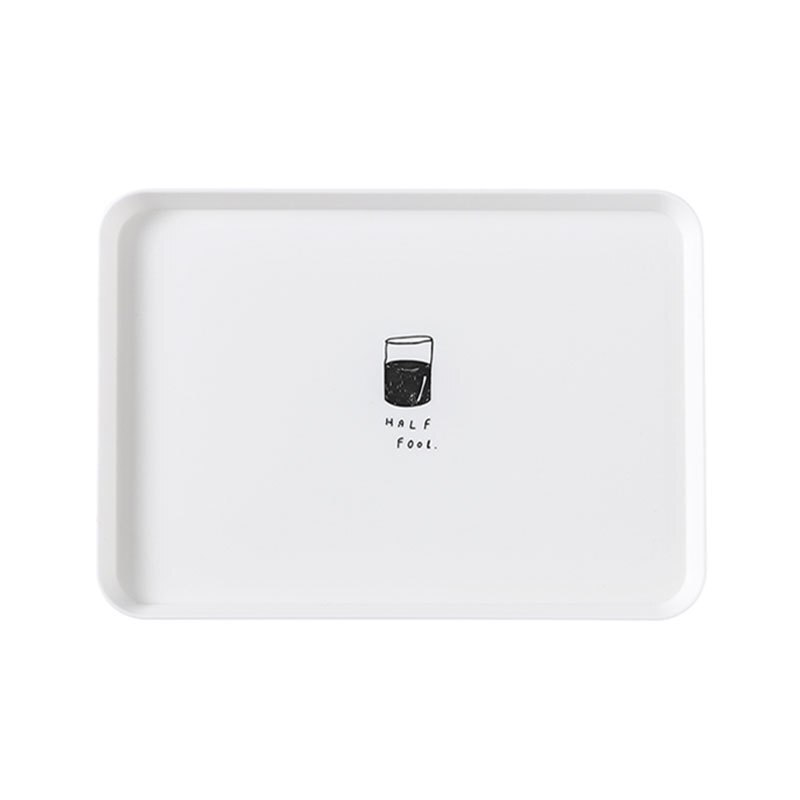 30*21cm pp plastbricka nordisk rektangulär tallrik hem enkel frukostbricka tebricka middagstallrik dessert liten bricka