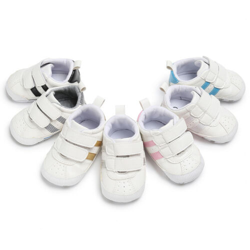 Babysko baby nyfødt spædbarn sko blød sål krybbe sko afslappede sneakers 0-18m
