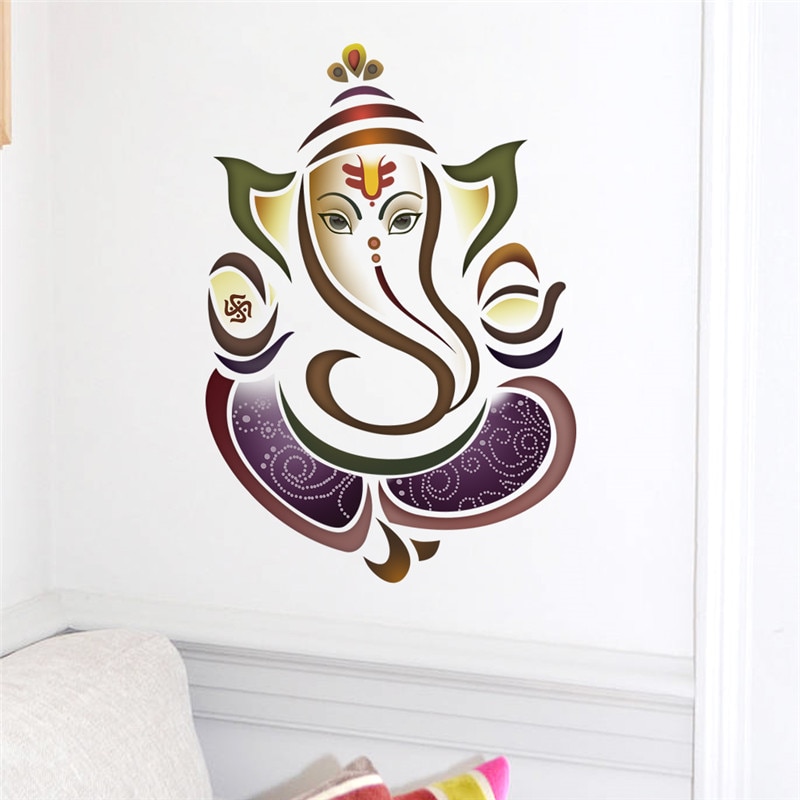 Muurstickers Ganesh Olifant Yoga Studio Muurstickers Home Decor Vinyl Sticker Slaapkamer woonkamer Decoratie