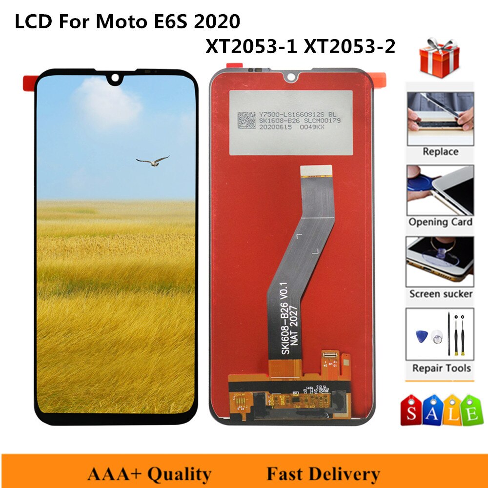 Voor Motorola Moto E6s XT2053 XT2053-1 XT2053-2 Lcd Touch Screen Digitizer Vergadering Gereedschap Kit