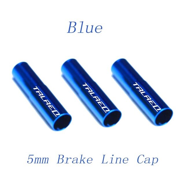 10 stk aluminiumslegering mtb vejcykel bremse kabel endehætte farverige skift kabel cykel derailleur skifter / bremsekabel ende tip hætter: 10 stk. bremse blå