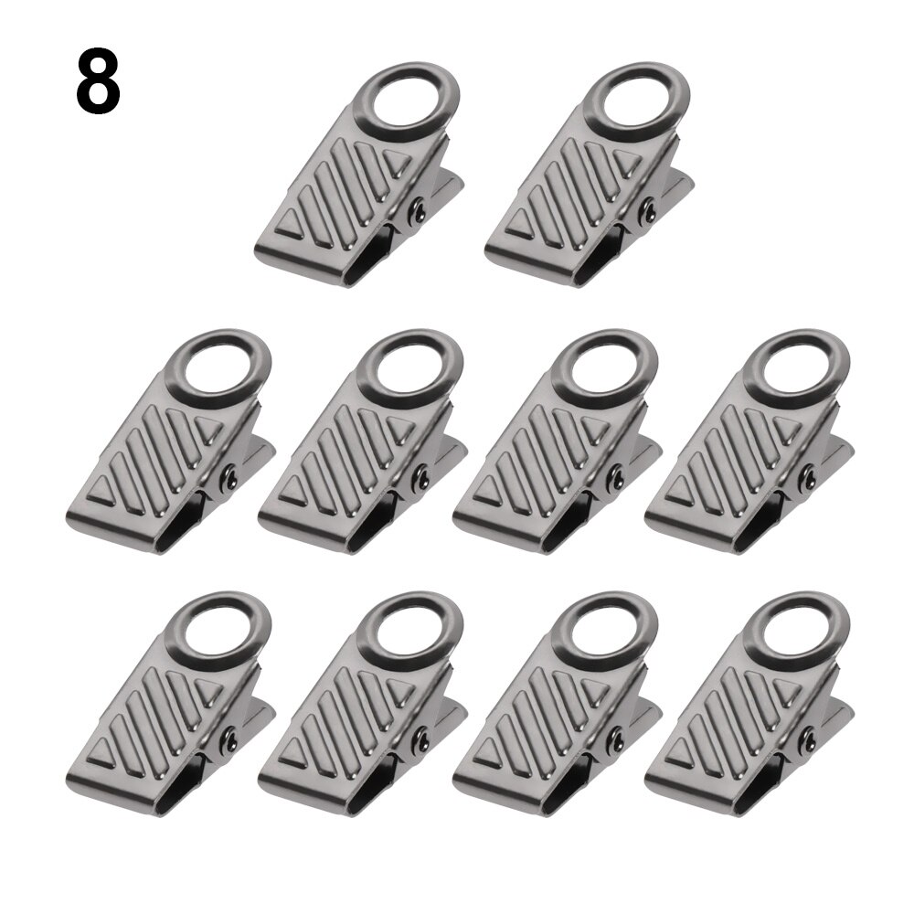 10 sztuk/zestaw metalowa plakietka identyfikacyjna smycz posiadacz karty klip smycz łańcuszek robić okularów klip anty-Stracony biżuteria chwyt mocowania akcesoria linowe: 8