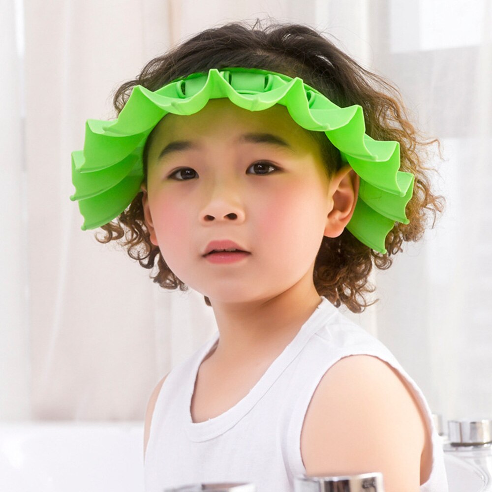 Børnesikker shampoo brusebad badehætte bad beskytte justerbar blød hætte til babyvask hår skjold børn bad hat