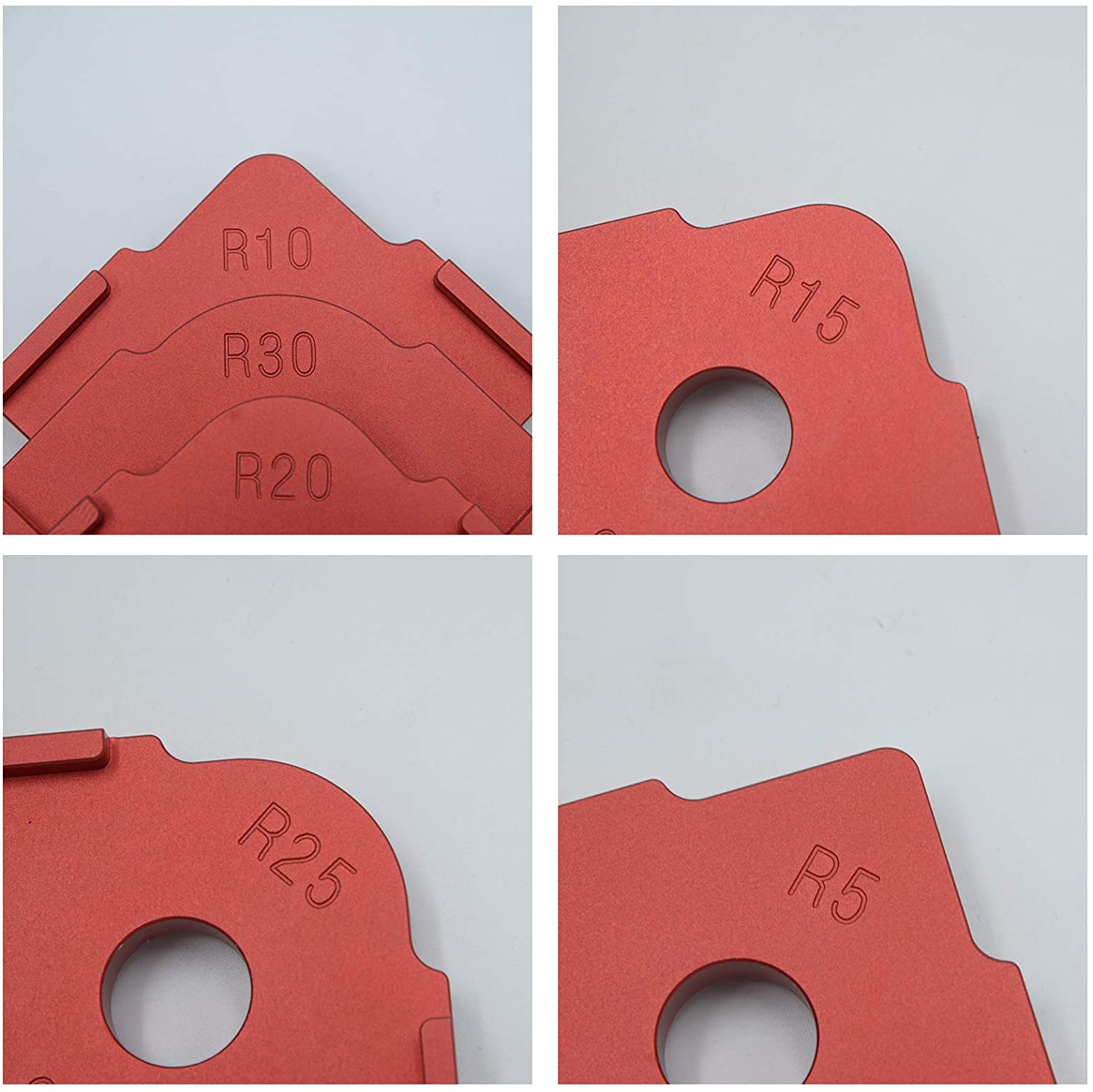 Wood Panel Radius R Plate Quick-Jig Router Table Bit Corner Jig Trimming Machine Engraving Machine Round Corner Template R5-R30