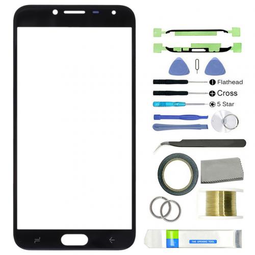 Mobile Phone Screen Replacement Outer Front Glass Screen Lens Repair Replacement Kit for Samsung Galaxy J4 /J530: Black for J4  2018