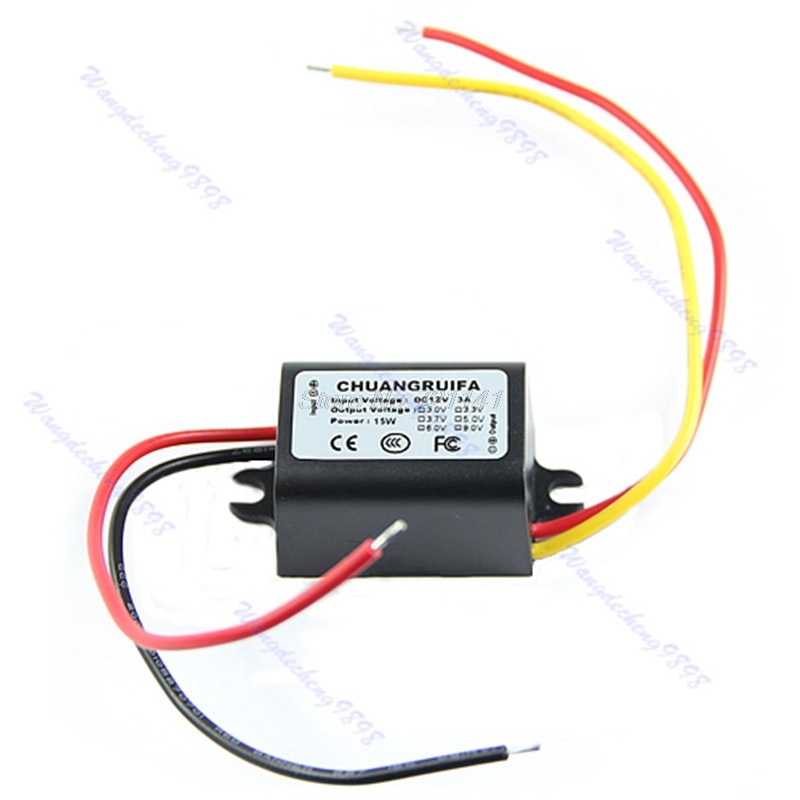 OOTDTY convertisseur cc/cc étanche 12V abaisseur à 3V 3A 15W Module d'alimentation