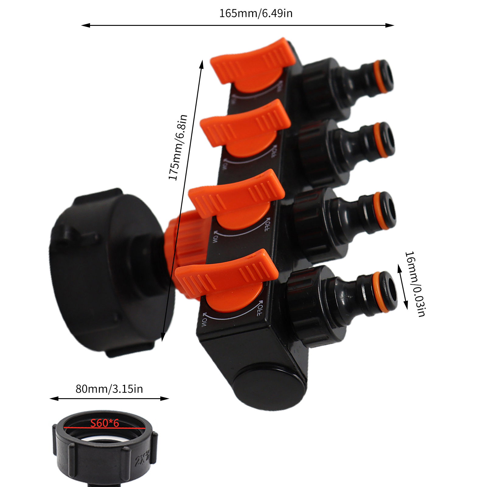 IBC Gooseneck 3/4 Inch IBC Tank Adaptor with Outlet Valve 3/4 Inch Gooseneck 2 Way Brass Tap Fitting ibc cuve 1000l accessoires: green