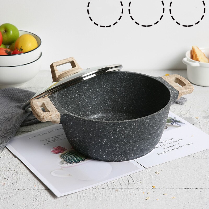 24cm soup pot steaming non-stick stew household cooking pot braised meat gas-fired electromagnetic furnace application cookware