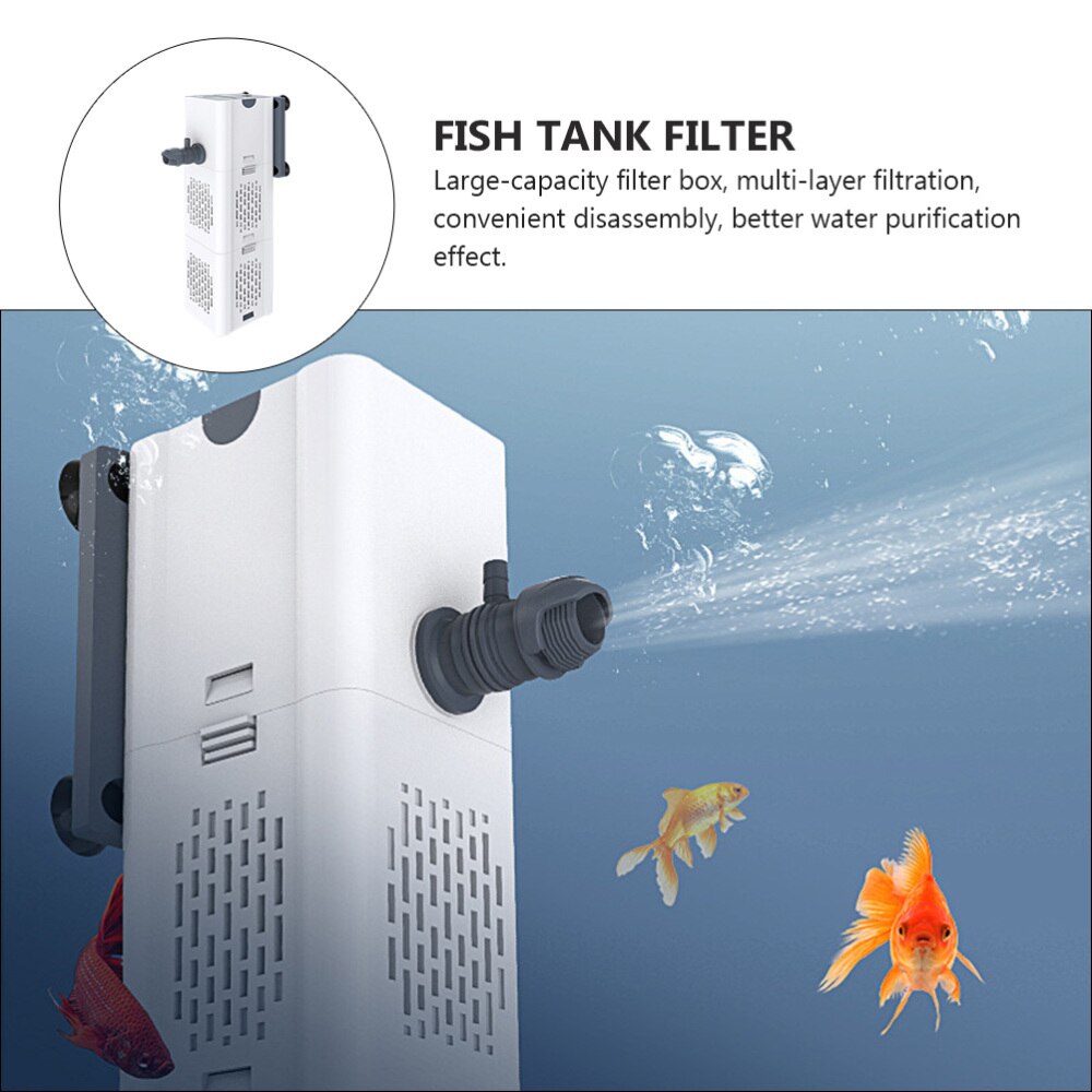 1Pc Adjustable Airflow Water Pump Circulation Filter Durable Filter Pump White