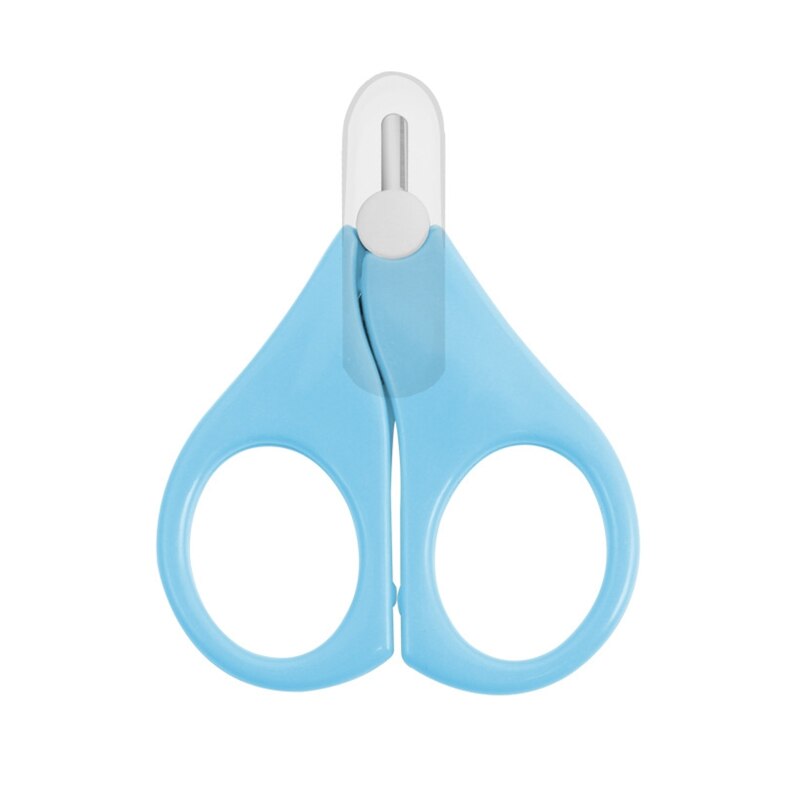Segurança do bebê prego clipper dedo aparador scissor portátil mini cortador de manicure tesoura do prego do bebê ferramenta cuidados com as unhas: Azul