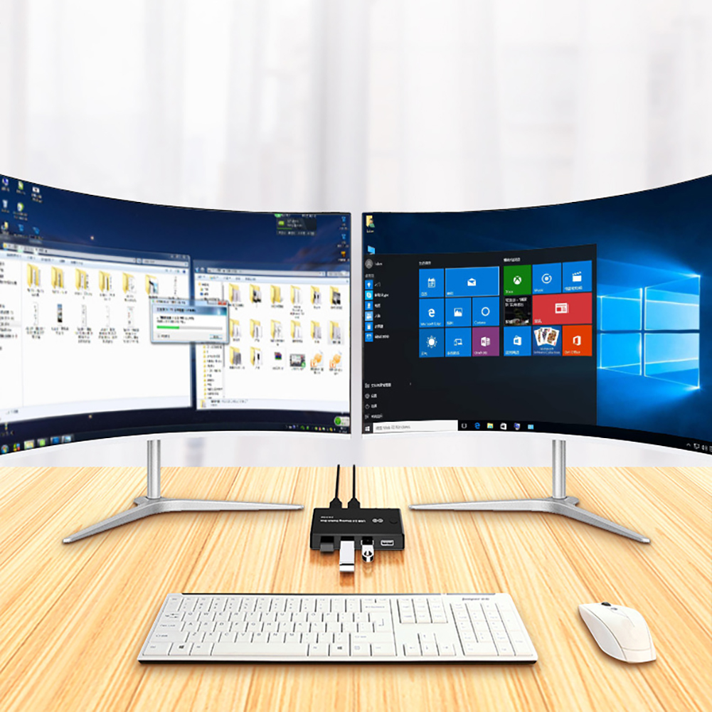 Keyboard Mouse Practical Portable For Scanner 2 In 4 Out Plug And Play Universal Printer Switch Share With 2 USB Cables USB 2.0