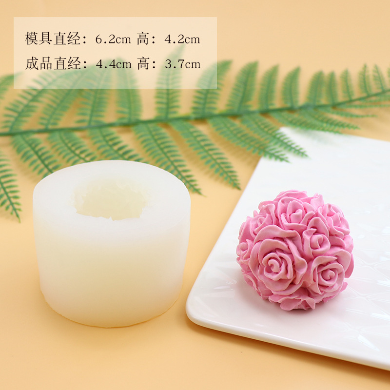 Rose blomst mousse kage silikone form chokolade form kage dekoration bagegrej fødevarekvalitet silikone: 5