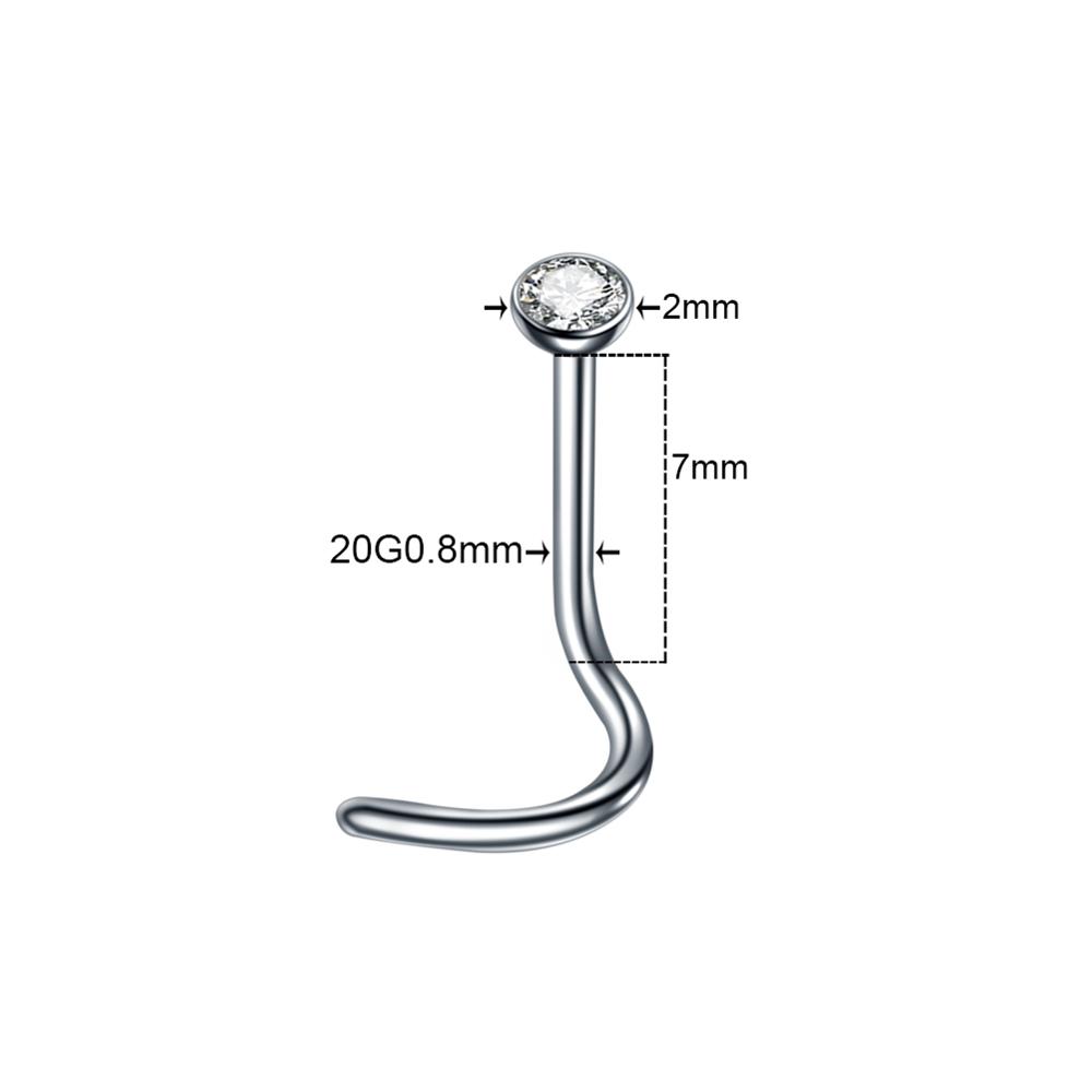 10/50/100 sztuk 18G 20G piercing do nosa CZ kryształowy piercing kolczyk w nosie gwiazda ze stali nierdzewnej kolczyki w nosie Nariz Piercing biżuteria