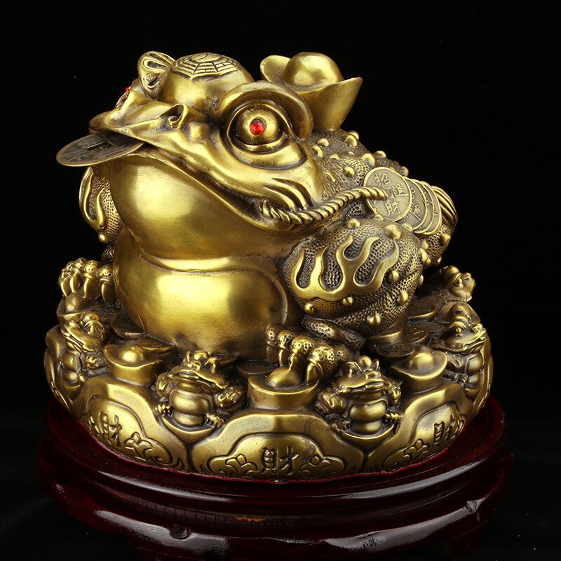Copper Gold Toad Ornaments Gold Toad Shop Opening Living Room Wine Cabinet Desk Decoration Feng Shui A
