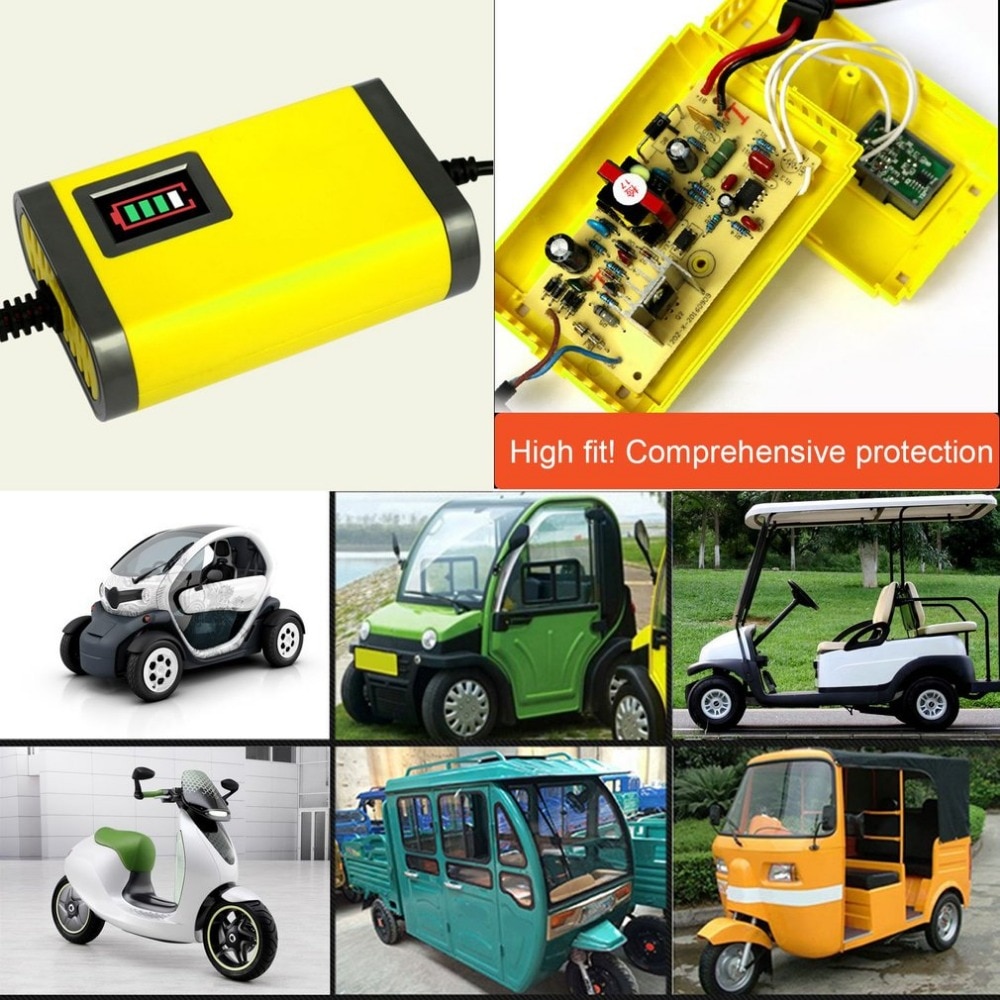 Mini Styling Portable 12V 2A Car Battery Charger Adapter Power Supply Motorcycle Auto Smart Battery Charger LED Display